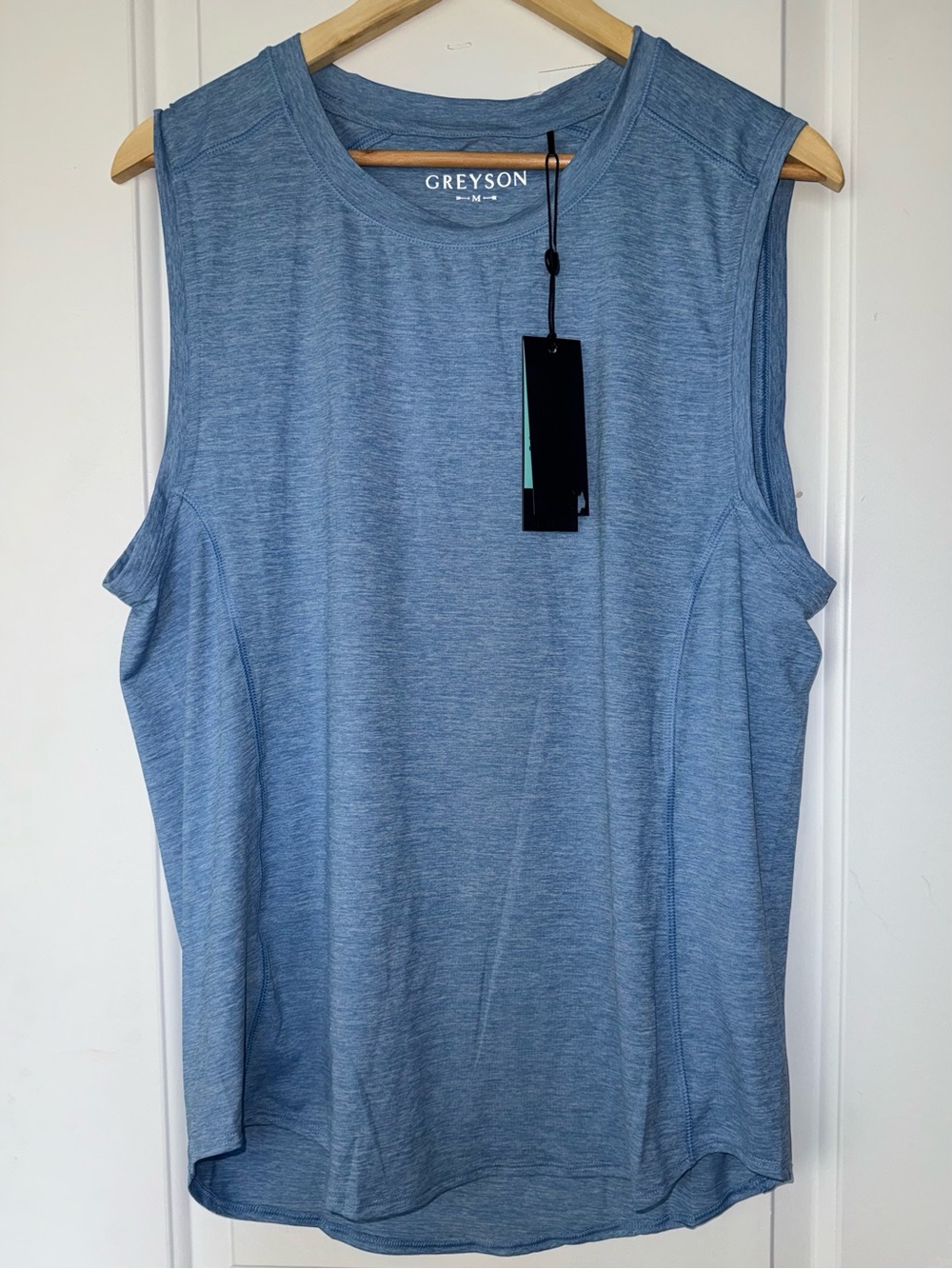 Greyson Men's Light Blue Heather Sleeveless Tank